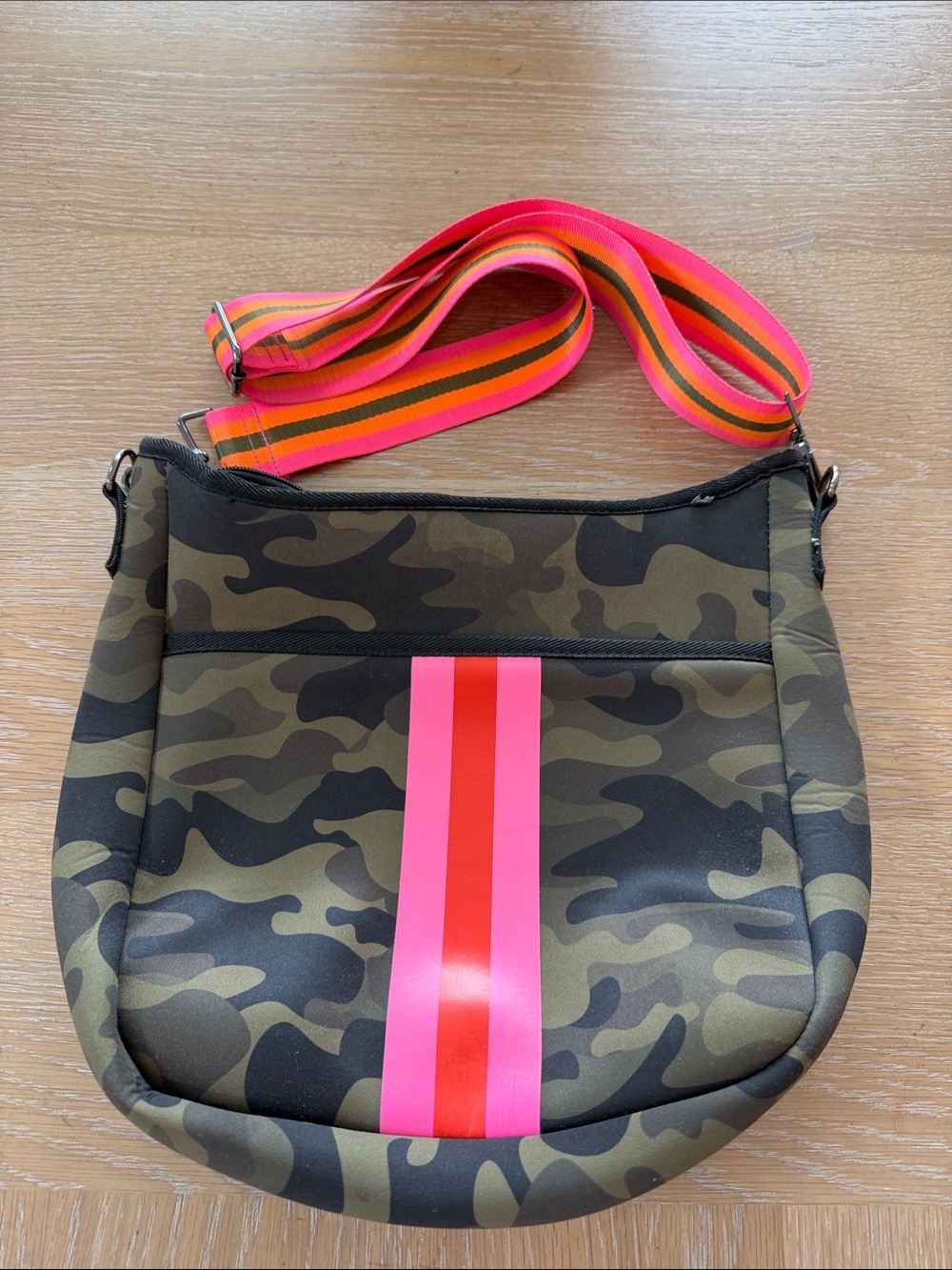 Haute Shore Camo Strip CrossBody Large Bag Purse Blake Showoff Neoprene
